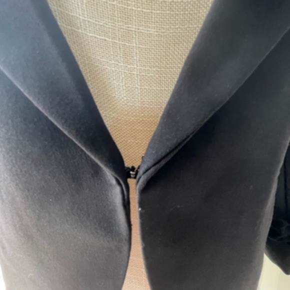 My Bajee Collection By Be Cool | Black Satin Lined Ruched Sleeve Blazer Jacket - Picture 4 of 10